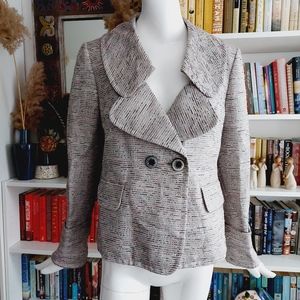 Ellen Tracy Tweed Double Buttons Blazer P6407